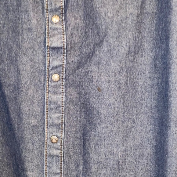 Vintage Diesel Dark Wash  / Button Down Collar Neckline Western Americana Dress - Picture 5 of 13